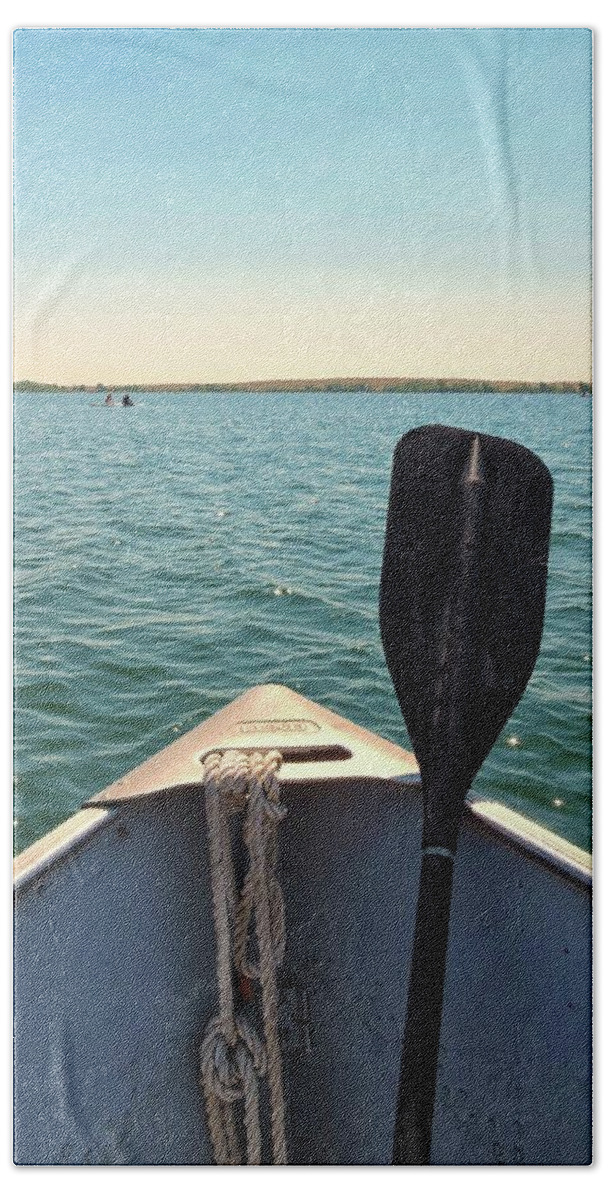 Row Boat Hand Towel featuring the photograph Aurora Row Boat by Connor Beekman