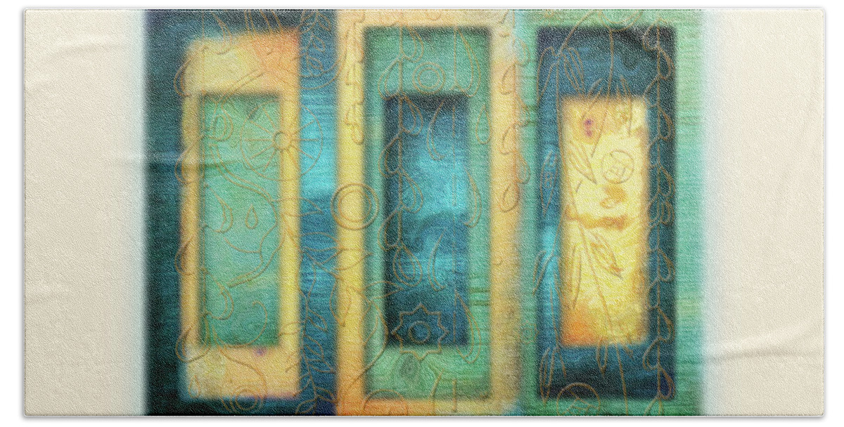 Art Bath Towel featuring the painting Aurora's Vision by Deborah Smith