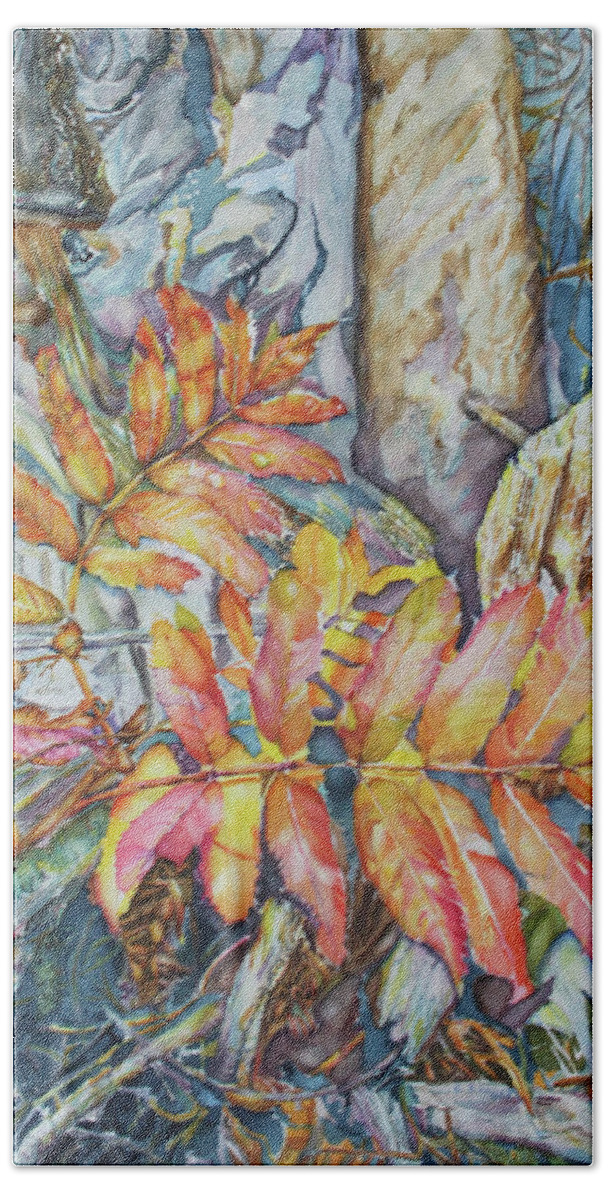 Autumn Bath Towel featuring the painting Autum Magic by Christiane Kingsley