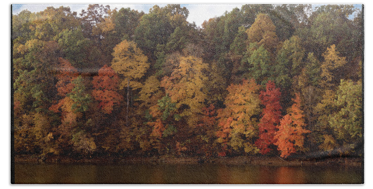 Fall Foliage Bath Towel featuring the photograph Autumn Color in the Ozarks, Southwest Missouri USA by Greg Kopriva