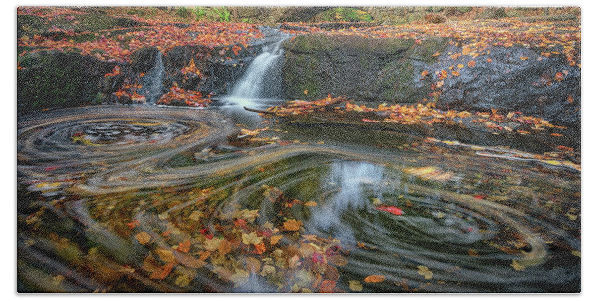 Vaughan Woods Hand Towel featuring the photograph Autumn in Hallowell by Rick Berk