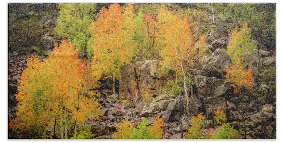 Autumn Hand Towel featuring the photograph Autumn in the Uinta Mountains, Utah by TL Mair