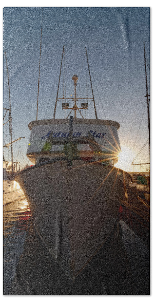 Autumn Stars - Fishing Boat in Morro Bay, California Bath Towel by Darin  Volpe - Darin Volpe - Artist Website