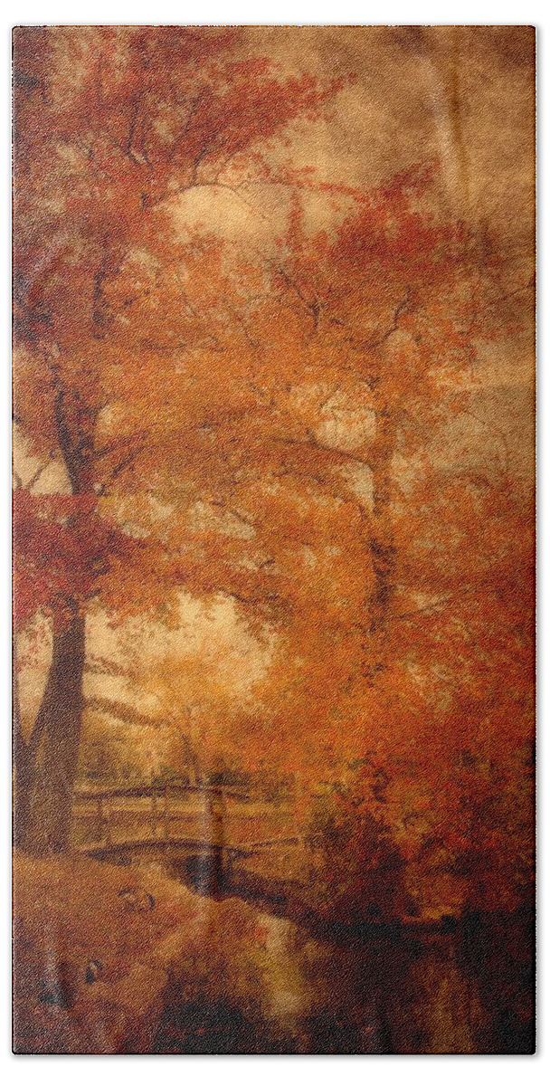 Autumn Landscapes Bath Sheet featuring the photograph Autumn Tapestry - Lake Carasaljo by Angie Tirado