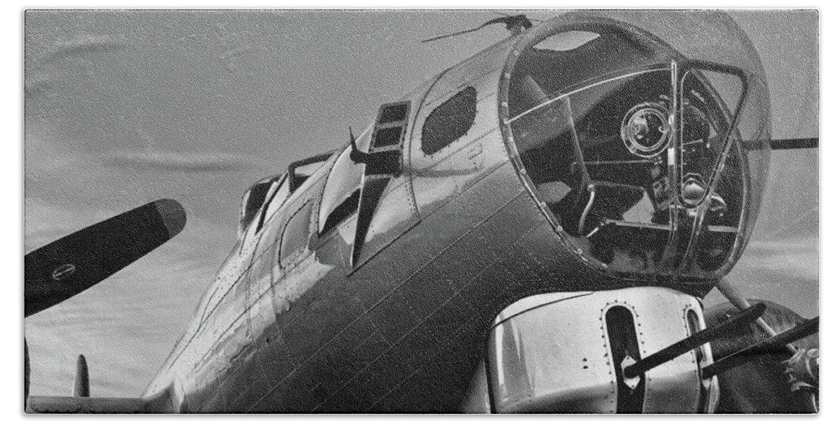 2012 Hand Towel featuring the photograph B-17 Nose by Chris Buff