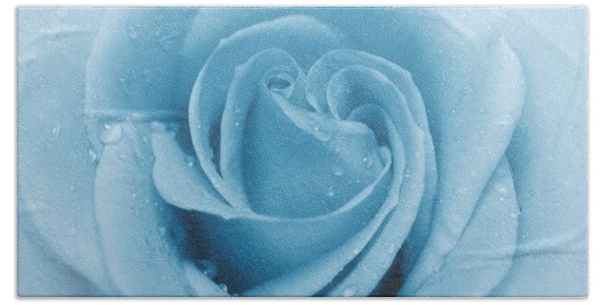 Rose Bath Towel featuring the photograph Baby Soft - Blue by Angie Tirado