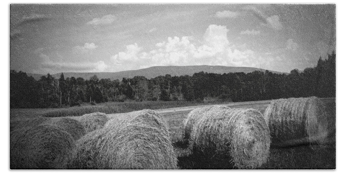 Bales Bath Towel featuring the photograph Bales in Monochrome by Onedayoneimage Photography