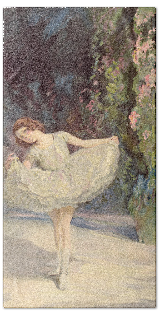 Ballet Bath Towel featuring the painting Ballet by Septimus Edwin Scott