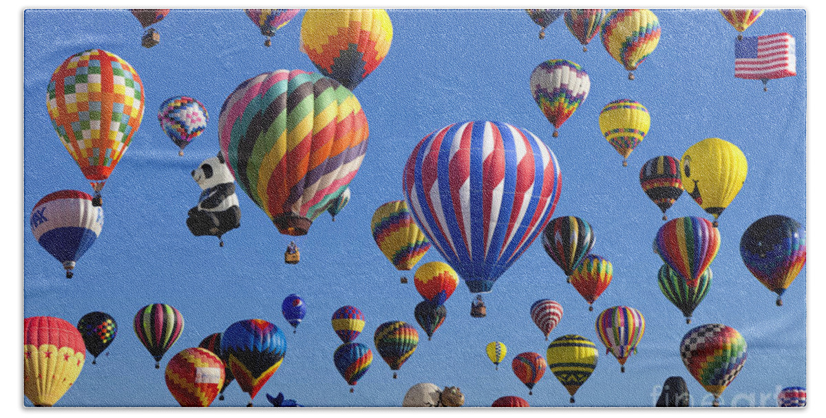 Hot Air Balloon Hand Towel featuring the photograph Ballooning Festival by Anthony Totah
