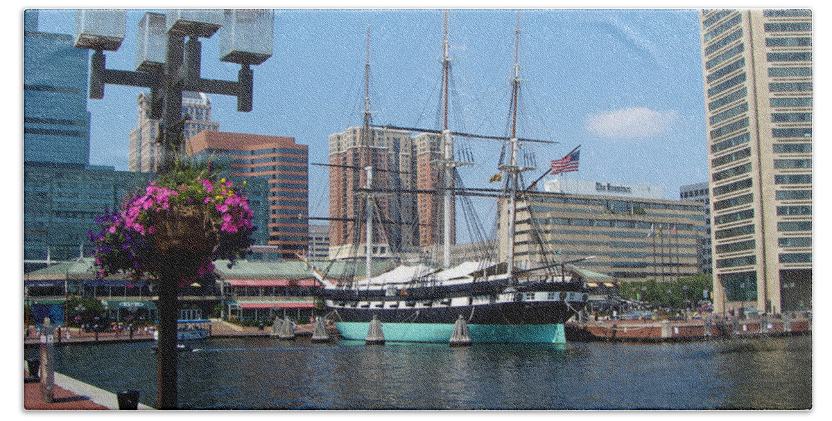 Baltimore Inner Harbor Hand Towel featuring the photograph Baltimore Inner Harbor by CAC Graphics