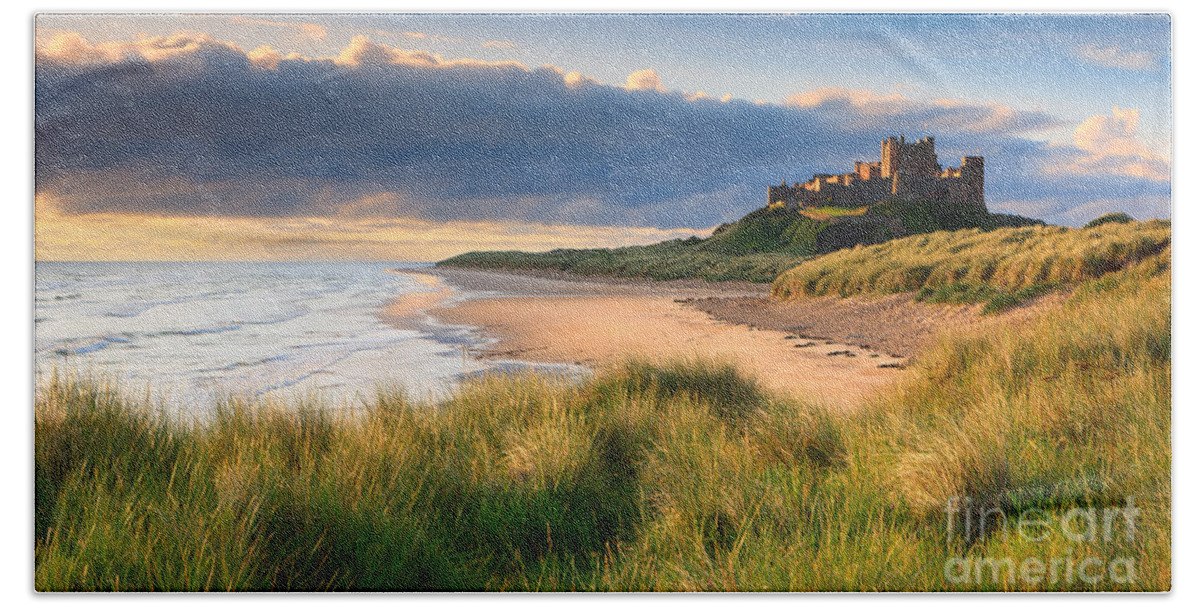 Bamburgh Hand Towel featuring the photograph Bamburgh Castle - Northumberland 5 by Henk Meijer Photography