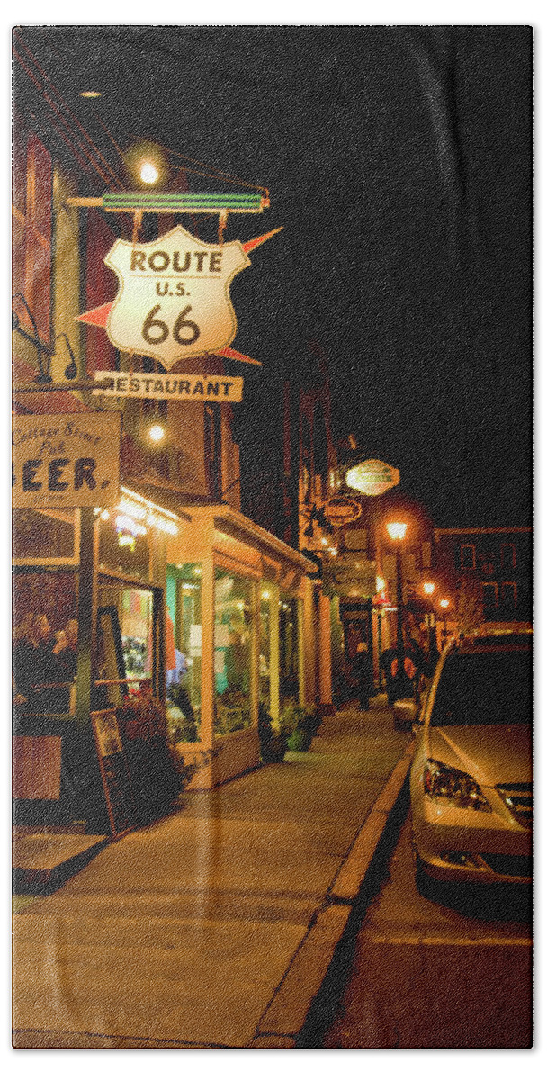 Acadia National Park Hand Towel featuring the photograph Bar Harbor Night Life by Paul Mangold