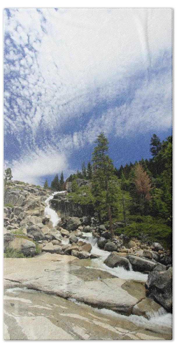 Waterfall Bath Towel featuring the photograph Bassi Flow by Sean Sarsfield