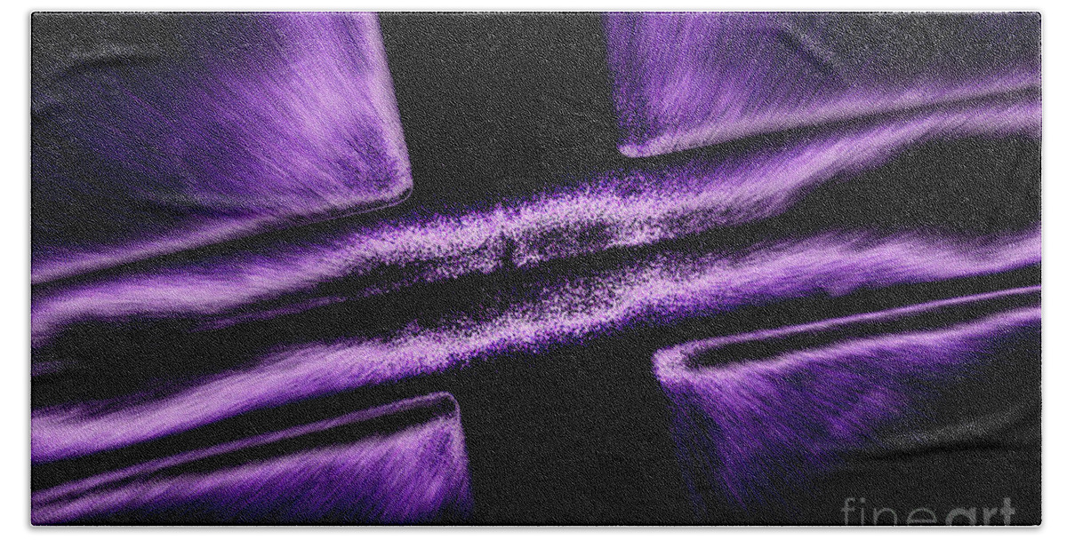 Purple Bath Towel featuring the photograph Bathroom Trip by Leah McPhail