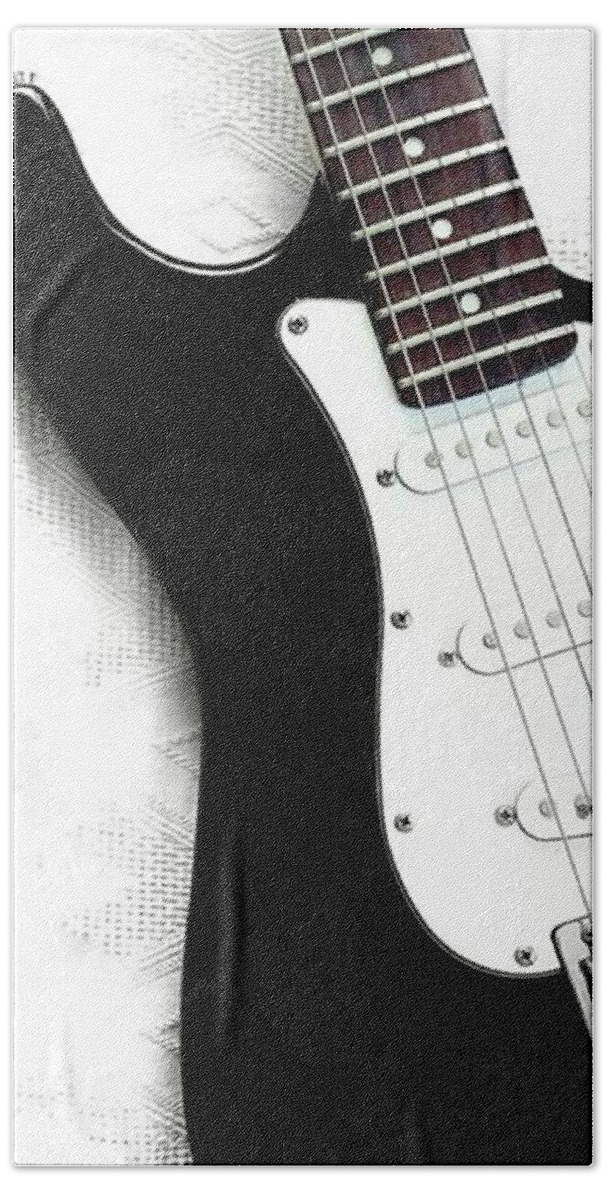 Guitar Hand Towel featuring the photograph Electric Guitar by Jul V