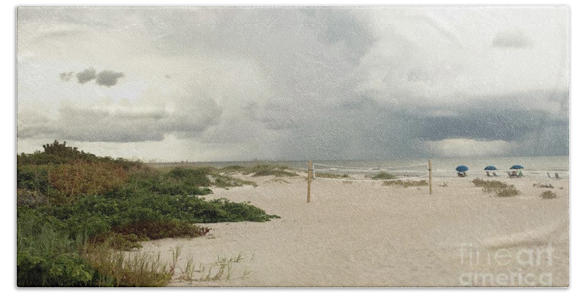 Beach Hand Towel featuring the photograph Beach Day by Raymond Earley