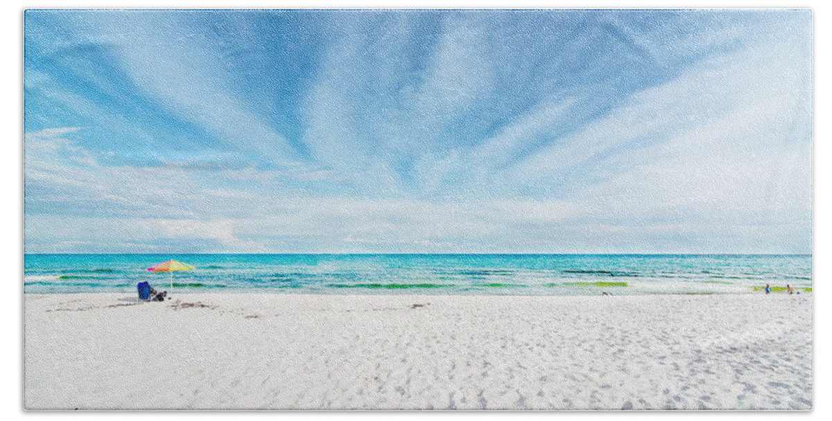 White Sand Hand Towel featuring the photograph Beach by Metaphor Photo