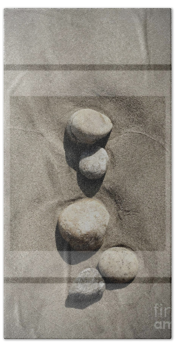 Rocks Hand Towel featuring the photograph Beach Rocks 1 by Patty Vicknair