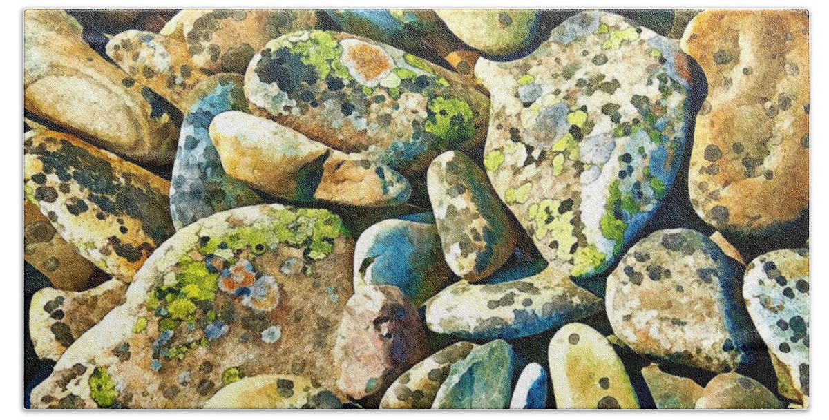 Stones Bath Towel featuring the photograph Beach Stones by Tatiana Travelways