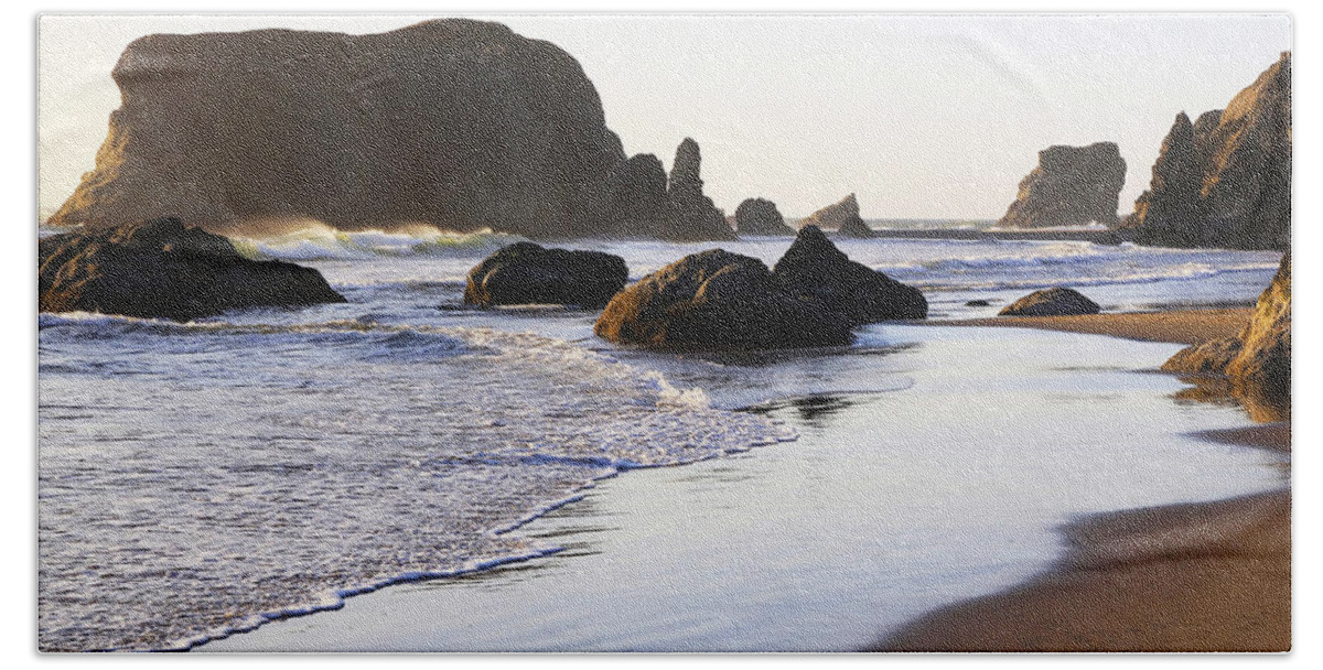 Bandon Oregon Beaches Bath Sheet featuring the photograph Beaches of Bandon Oregon by Athena Mckinzie