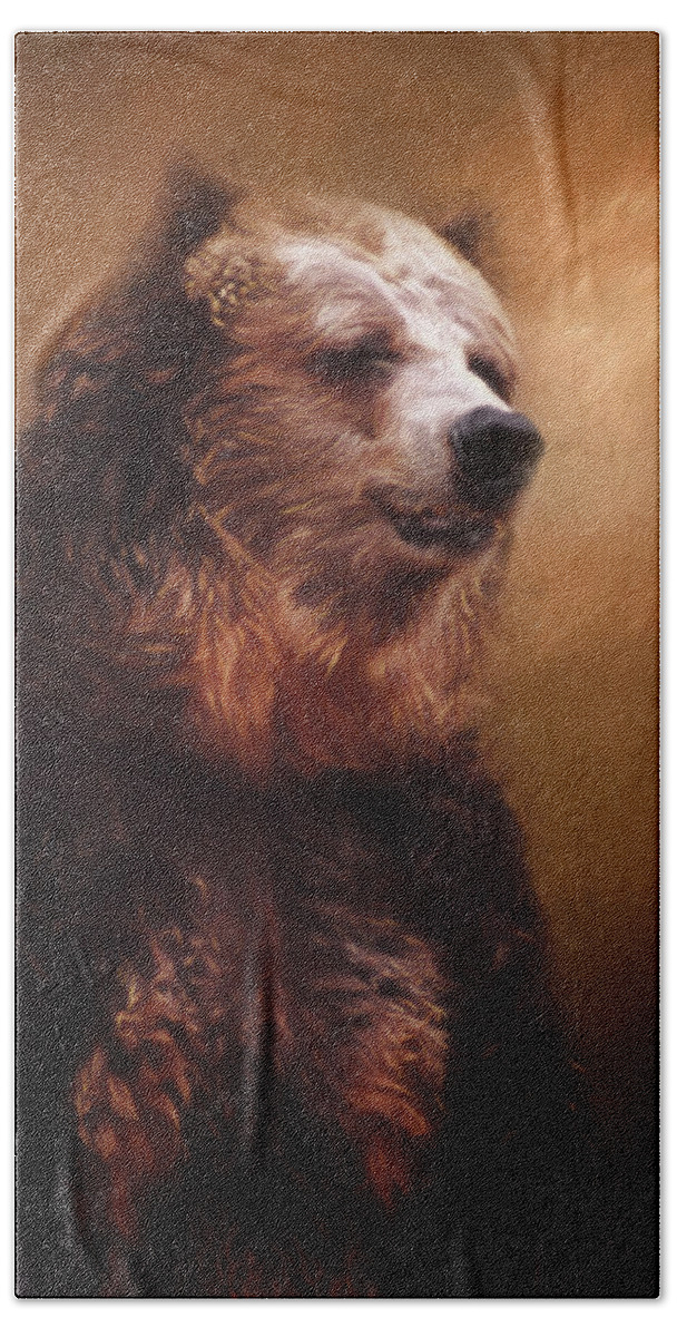 Animals Bath Towel featuring the photograph Bear by David and Carol Kelly