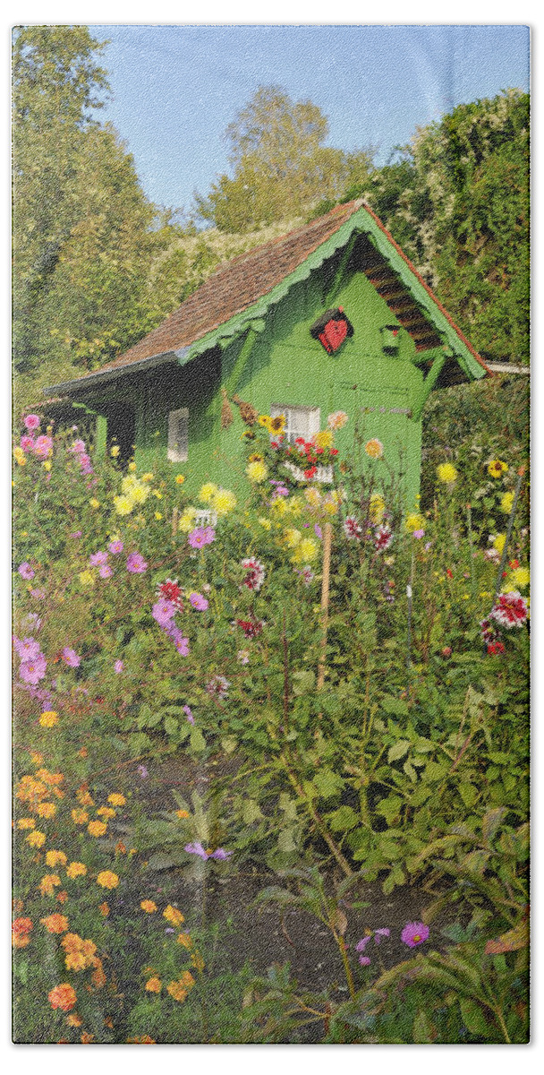 Garden Hand Towel featuring the photograph Beautiful colorful flower garden by Matthias Hauser