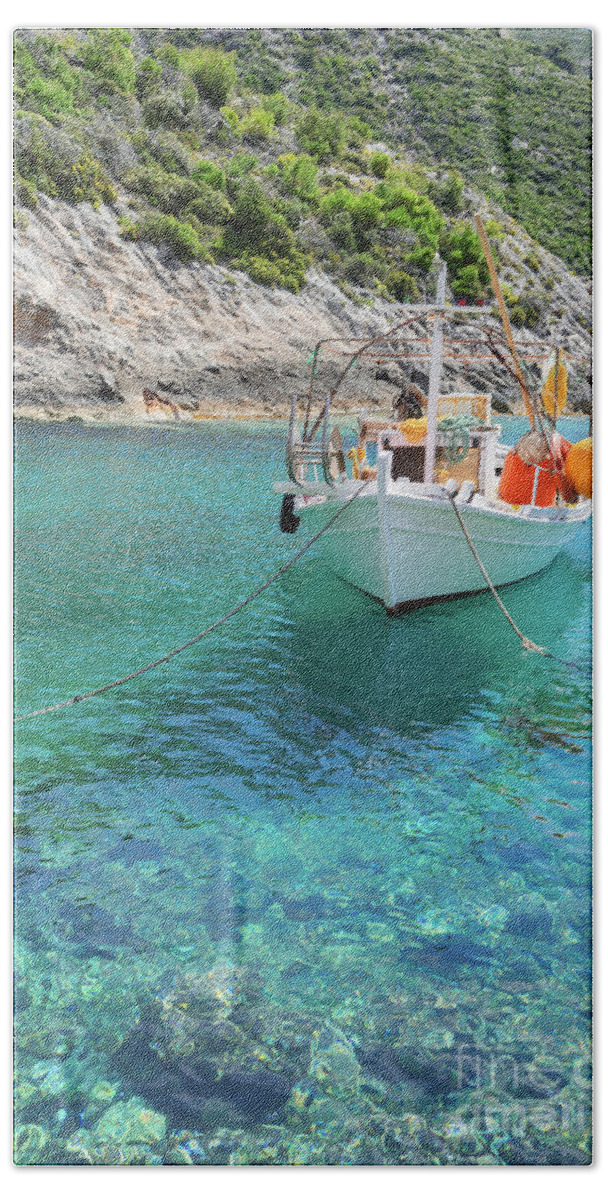 Zakynthos Bath Towel featuring the photograph Beauty of Zakinthos Island by Anastasy Yarmolovich