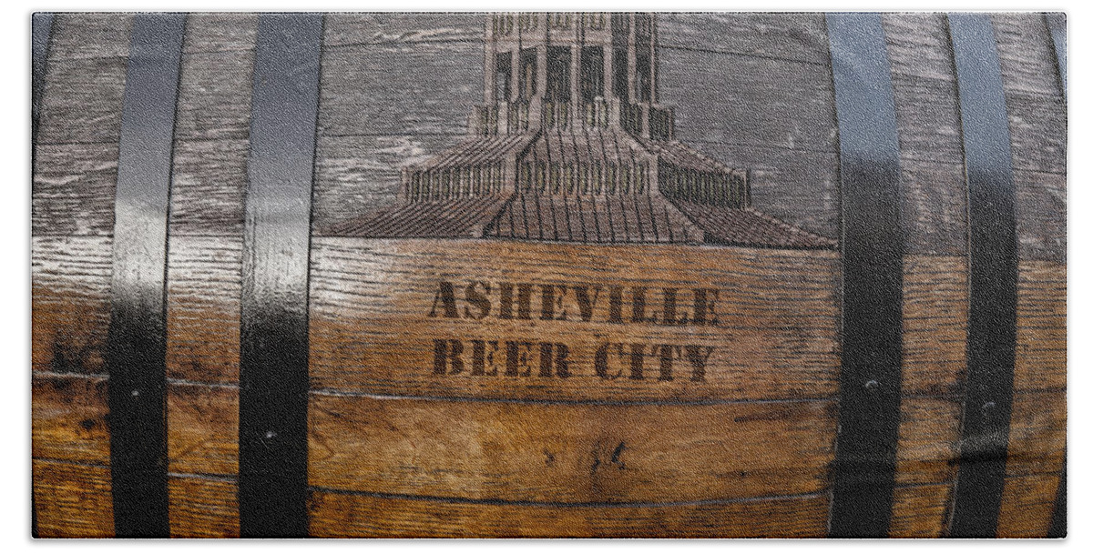 Beer Bath Towel featuring the digital art Beer Barrel City by John Haldane
