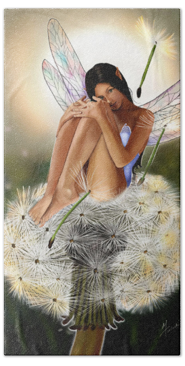 Fairy Bath Towel featuring the painting Belle by Maggie Terlecki
