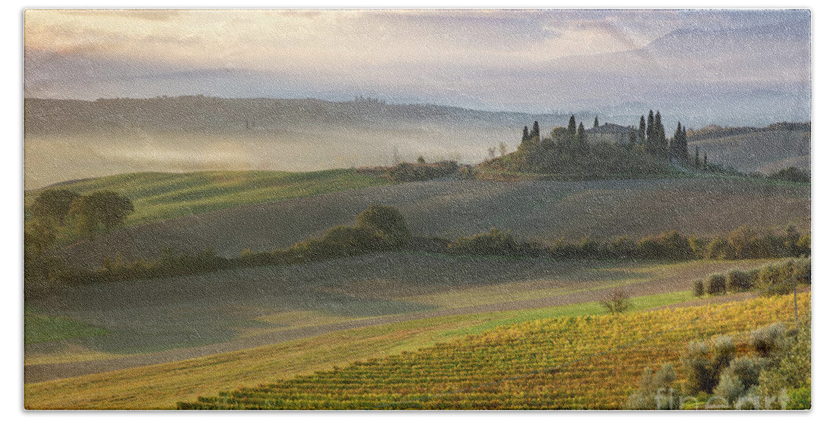 Tuscany Hand Towel featuring the photograph Belvedere Morning by Brian Jannsen