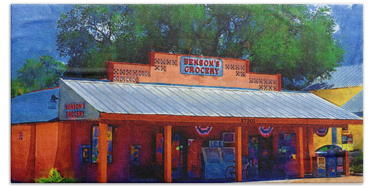 Historical Bath Towel featuring the photograph Benson's Grocery Store in Bonita Springs by Ginger Wakem