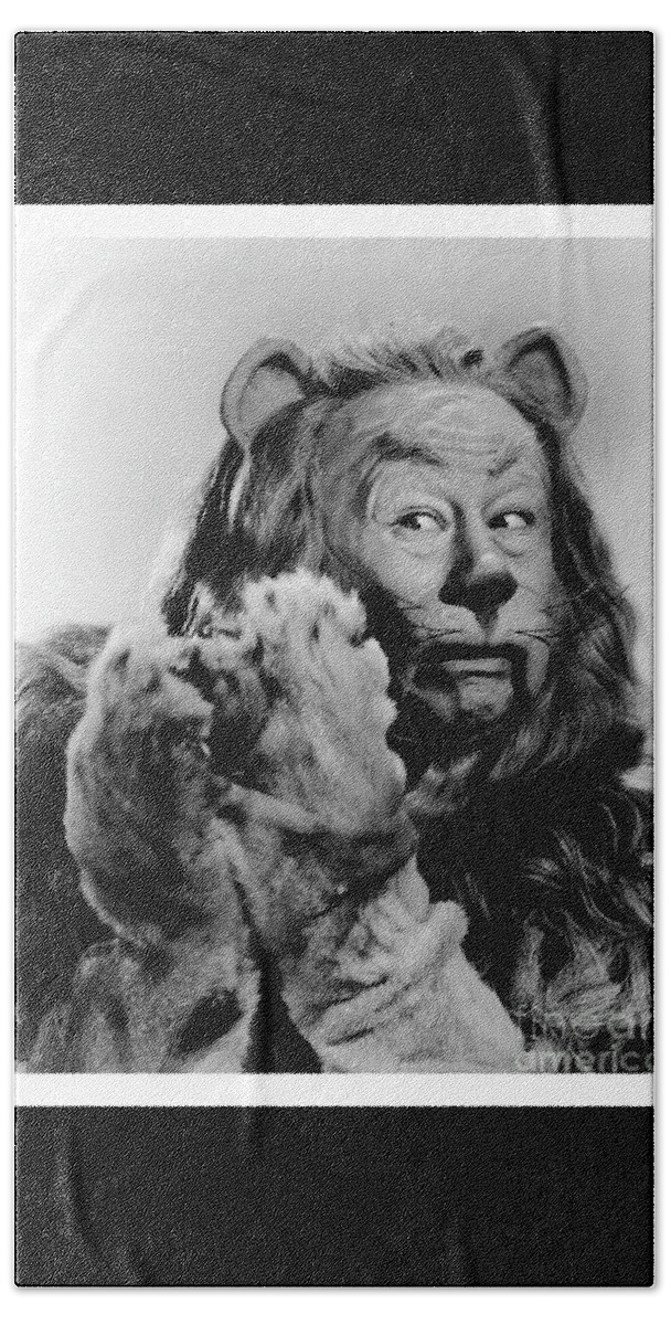 The Wizard Of Oz Bath Towel featuring the photograph Cowardly Lion in The Wizard of Oz by Doc Braham
