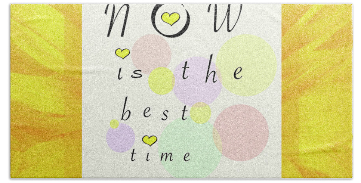 Mona Stut Bath Towel featuring the digital art Best Time To Be My Sunny Valentine by Mona Stut
