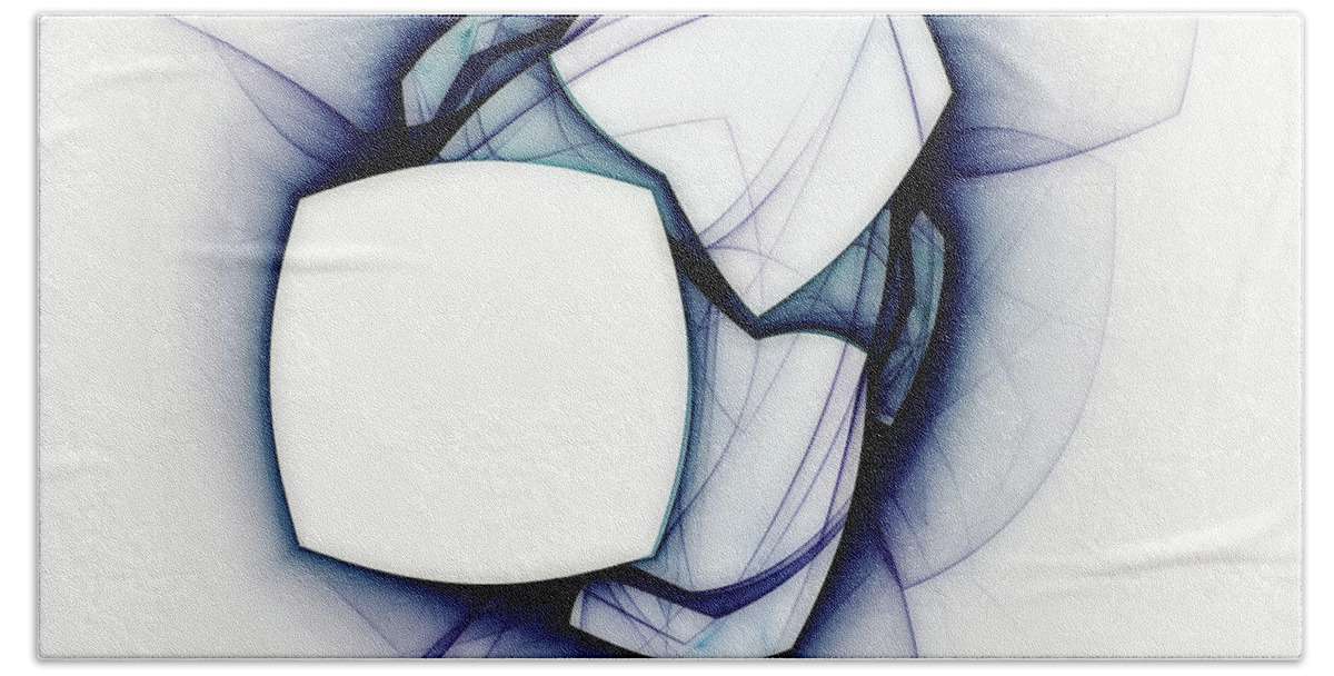 Abstract Bath Sheet featuring the digital art Beyond Logic by Scott Norris