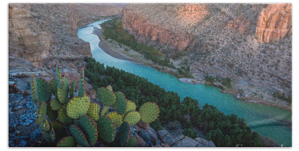 America Bath Sheet featuring the photograph Big Bend Evening by Inge Johnsson