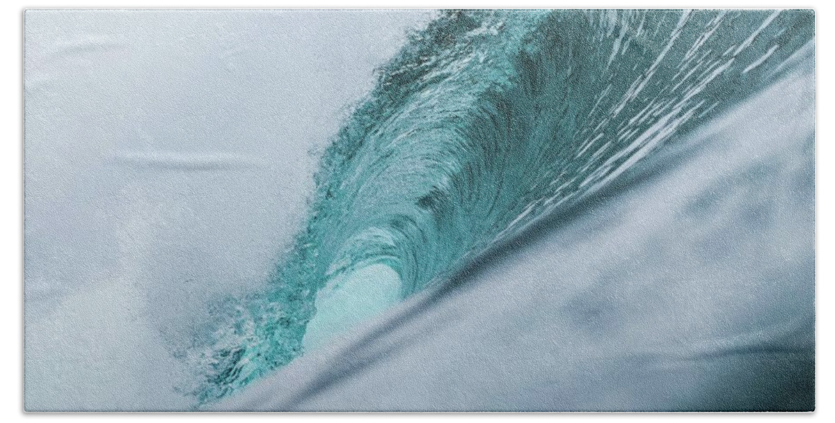 Waves Bath Towel featuring the photograph Big Blue by Sebastian Musial