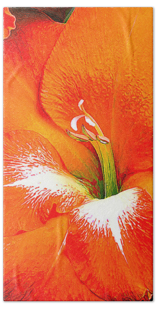 Nature Hand Towel featuring the photograph Big Glad in Bright Orange by ABeautifulSky Photography by Bill Caldwell
