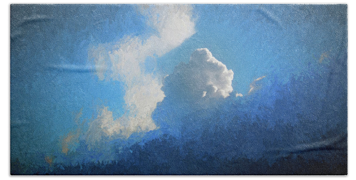 Clouds Hand Towel featuring the photograph Big Sky by Richard Goldman