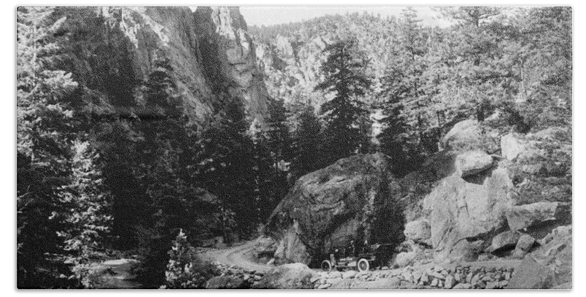 1910 Bath Towel featuring the photograph Big Thompson Canyon by Granger