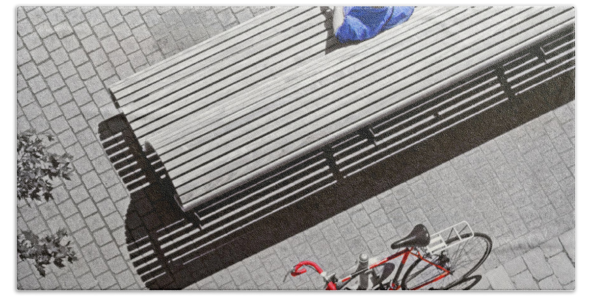 Cycling Hand Towel featuring the photograph Bike Break by Keith Armstrong