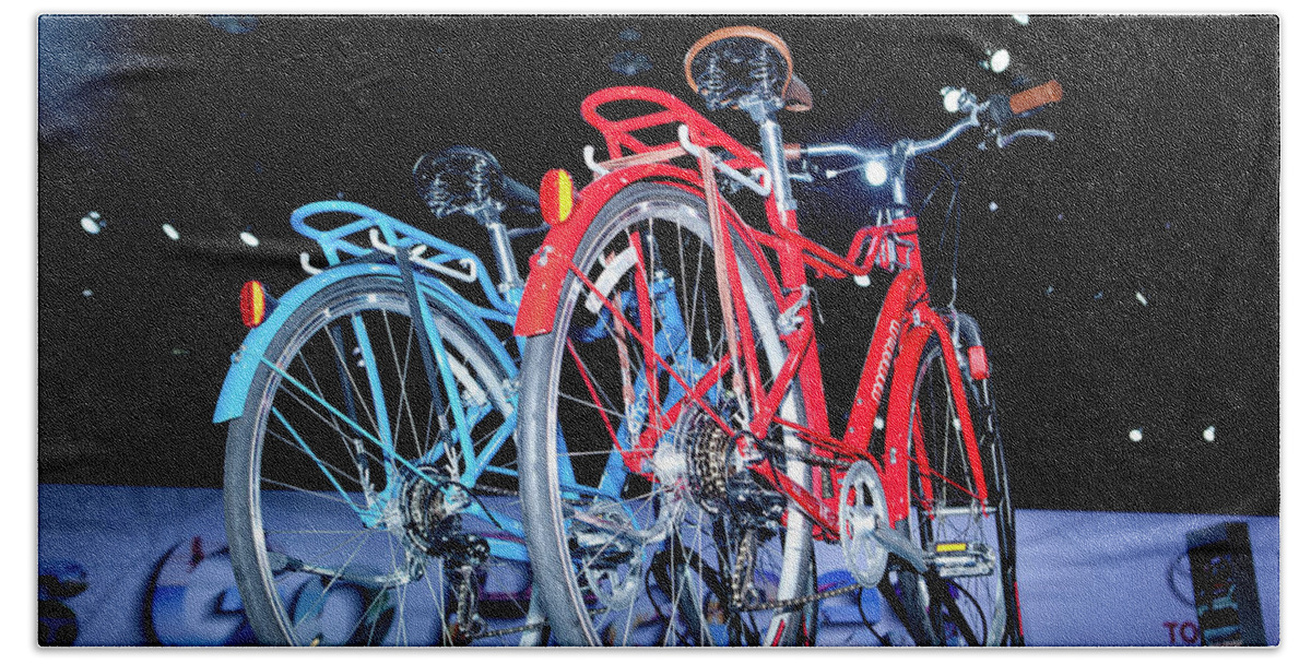 Bicycles Bath Towel featuring the photograph Bikes by Rich S