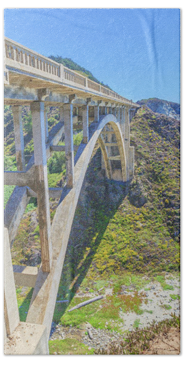 California Bath Towel featuring the photograph Bixby Bridge in Big Sur by Benny Marty