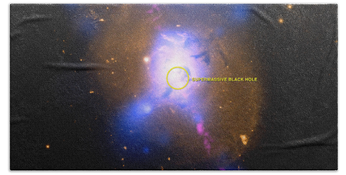 Science Bath Towel featuring the photograph Black Hole Composite by Nasa