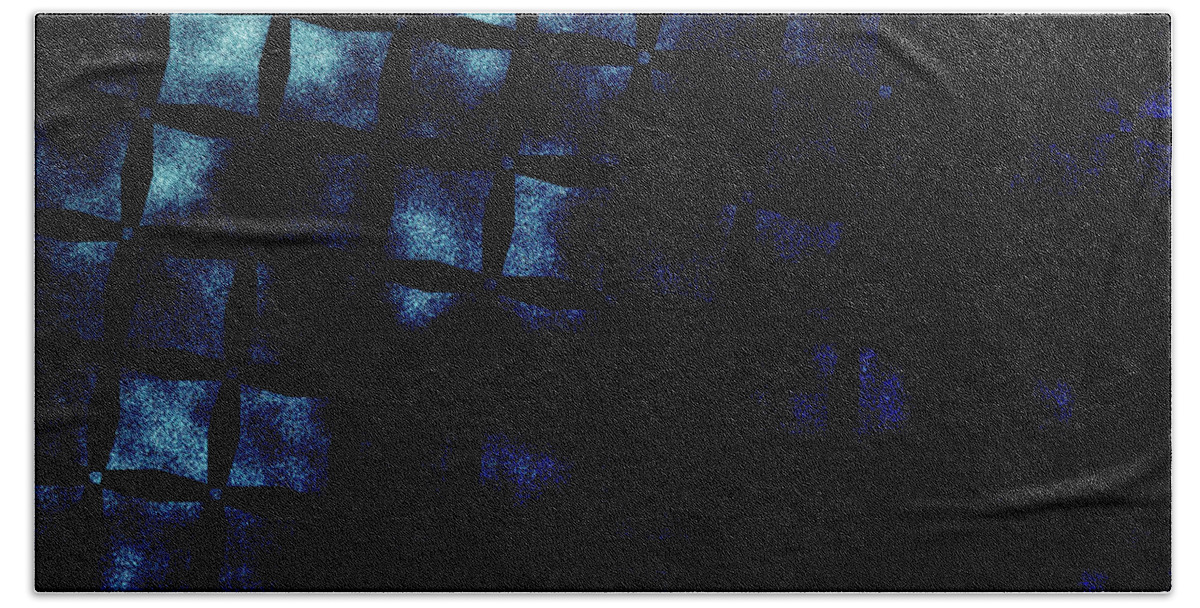 Digital Bath Towel featuring the digital art Black N Blue Burn by Carol Crisafi