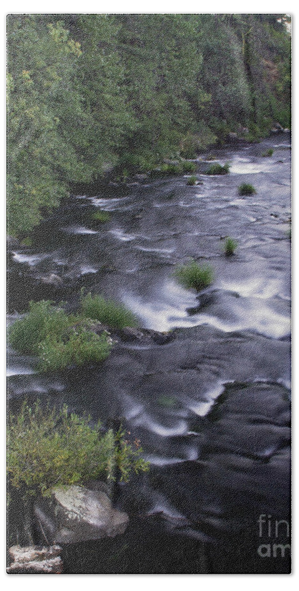 River Hand Towel featuring the photograph Black Waters by Peter Piatt