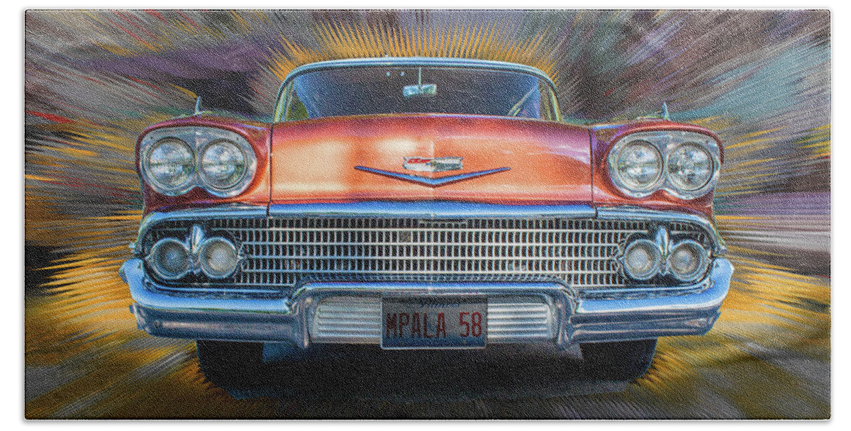 Classic Car Bath Towel featuring the photograph Blast From The Past by Ira Marcus