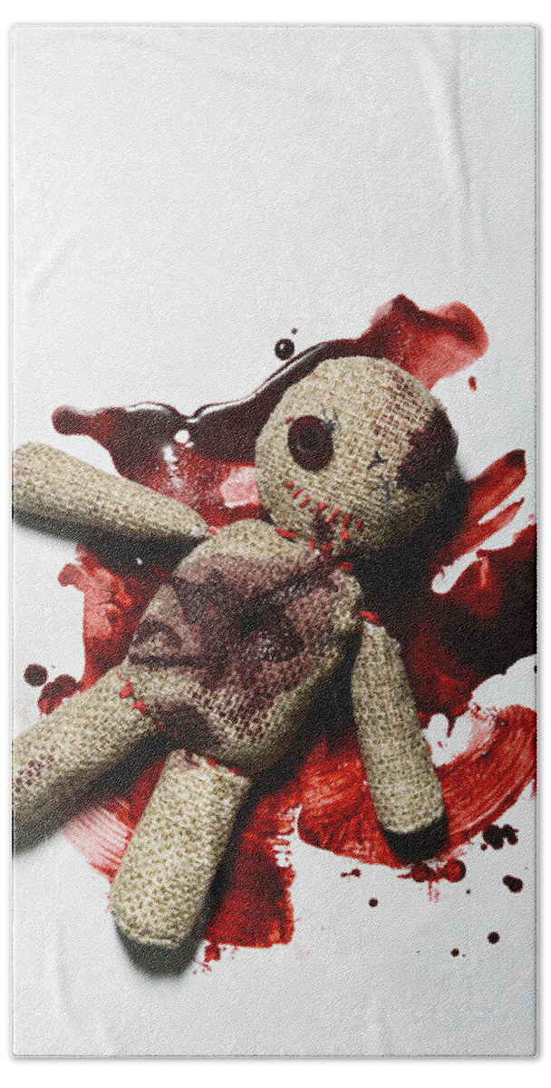Doll Bath Towel featuring the photograph Bleedick sack doll by Jaroslaw Blaminsky