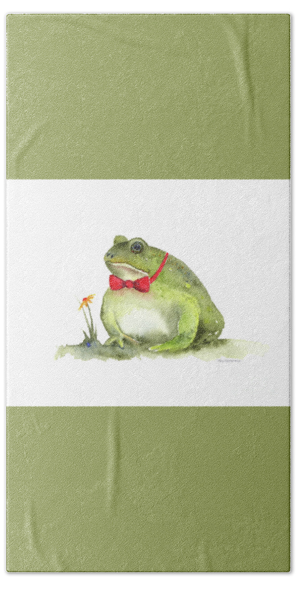 Frog Bath Towel featuring the painting Blind Date by Amy Kirkpatrick
