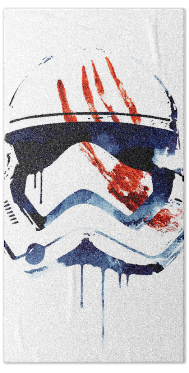 Star Wars Hand Towel featuring the mixed media Bloody memories by Robert Farkas