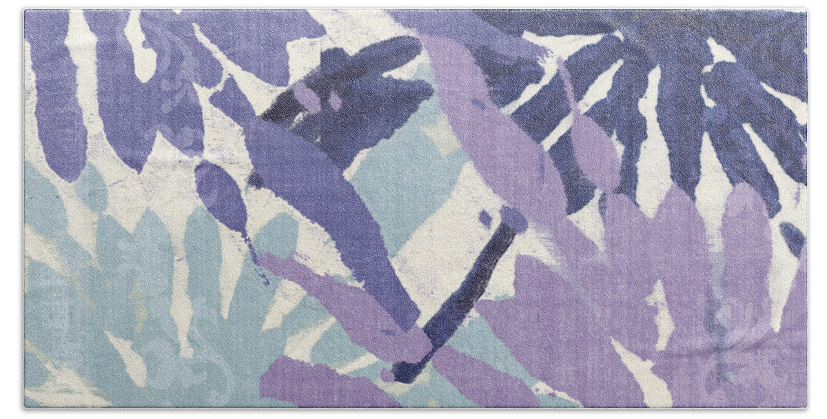 Ikat Bath Towel featuring the painting Blue Curry II by Mindy Sommers